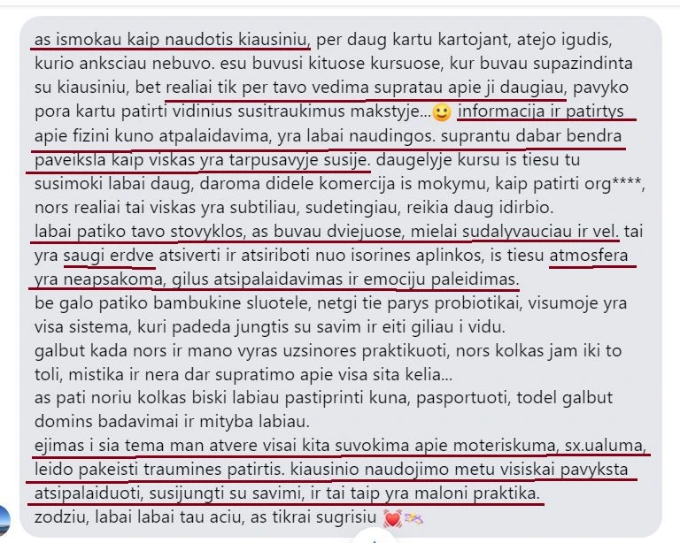 ATSILIEPIMAS Mantak-Chia-Edita-Esenku-Simkute Edita esenku Dao praktika praktikos moteris moterys moterims stovyklos stovykla Tao meilės stovykla moterims | Išmok moteriškų DAO intymumo sveikatos paslapčių trijų dienų stovykloje kaimo vienkiemyje Kaišiadorių rajone - Lapkričio 21-23d. sveikata
