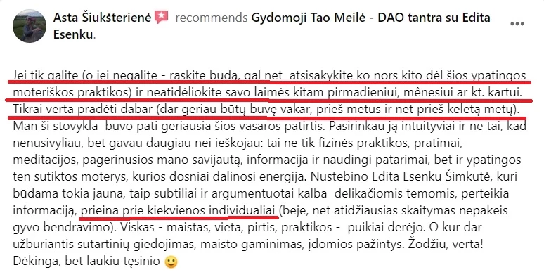 atsiliepimai ir istorijos, menstraucijos, stovykla, stovyklos, atsiliepimas, kipro stovykla, tao meiles stovykla, tao meile, menstraucijos, energija, kunas, energijos judejimas kune, edita esenku, edita, esenku
