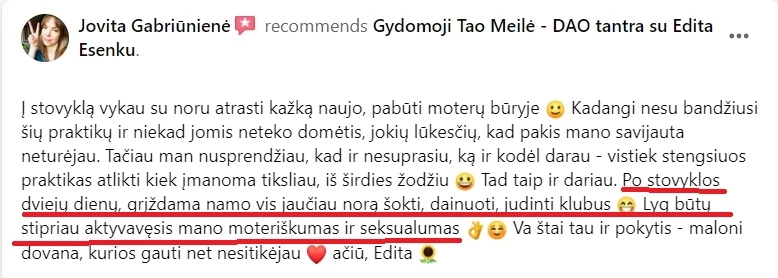 atsiliepimai ir istorijos, menstraucijos, stovykla, stovyklos, atsiliepimas, kipro stovykla, tao meiles stovykla, tao meile