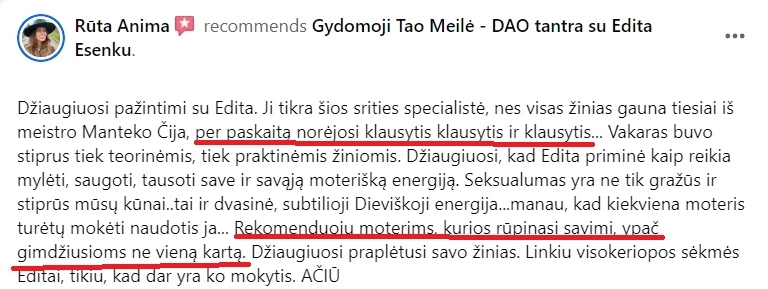 atsiliepimai ir istorijos, menstraucijos, stovykla, stovyklos, atsiliepimas, kipro stovykla, tao meiles stovykla, tao meile, menstraucijos, energija, kunas, energijos judejimas kune, edita esenku, edita, esenku